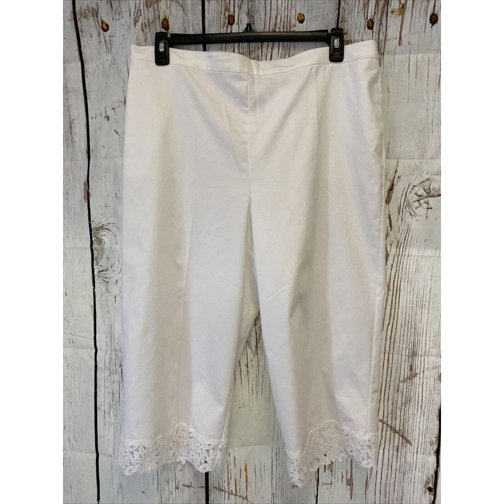Copied - White Alfred Dunner Women's Pull-on Classic Fit Pants Size 18